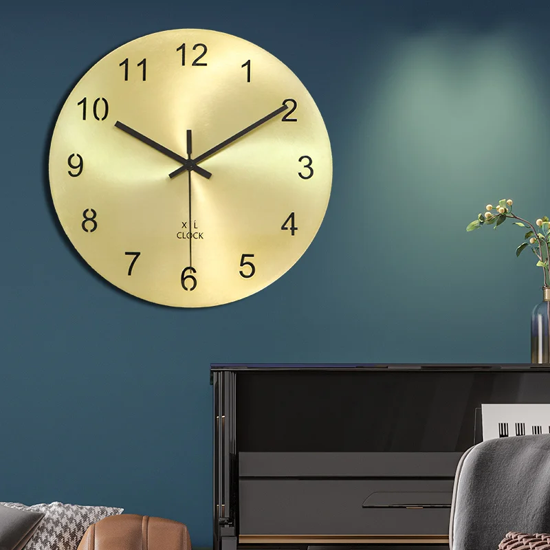 

Gold Fashion European Style Home Decor Wall Clock Living Room Luxury Modern Wall Clock Reloj De Pared Nordic Design BD50WC