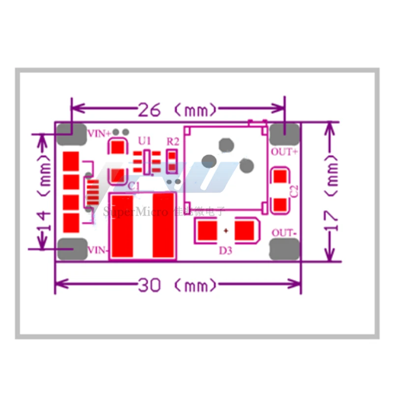 Дополнительная плата 2a Регулируемый Модуль повышения яркости широкий диапазон