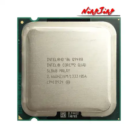 Процессор Intel Core 2 Quad Q9400 2,6 ГГц четырехъядерный четырехпотоковый ЦПУ 6 Мб 95 Вт LGA 775