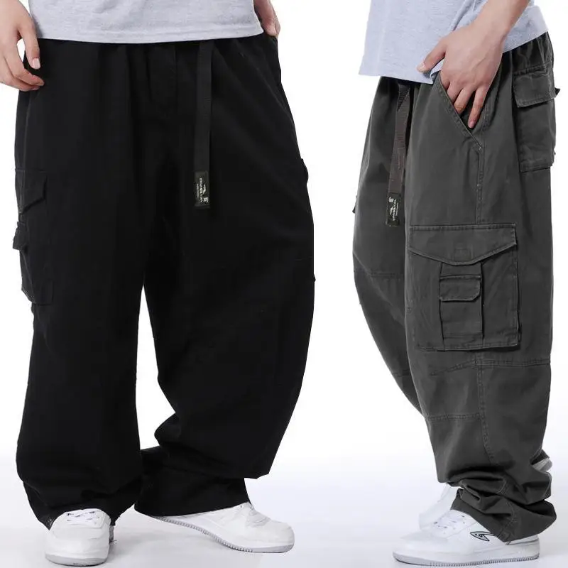 Мужская модная обувь в стиле хип хоп Уличная широкие брюки для мужчин свободный