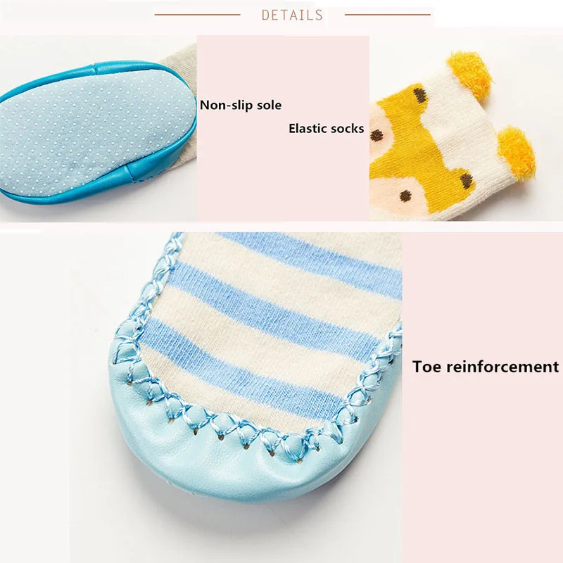 Носки-носки для малышей зимние теплые хлопковые носки новорожденных с