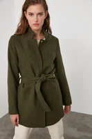 trendyol snap closure and arched stamp coat twoaw21kb0032