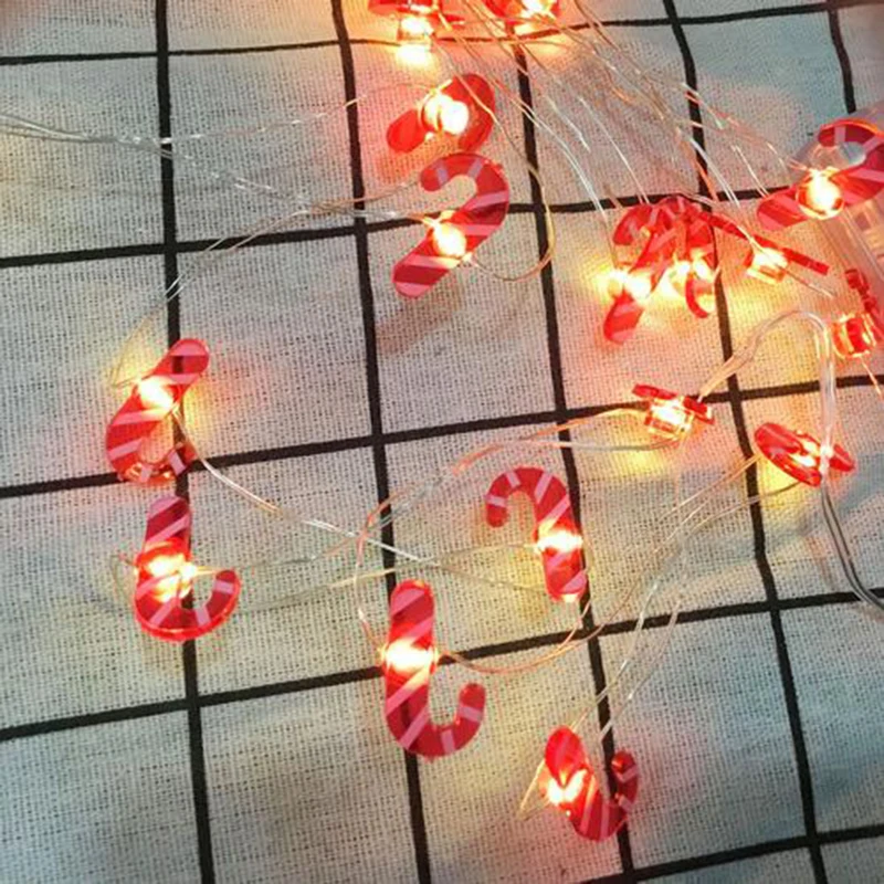 

Christmas Decoration String Light Decorative Light Christmas Decoration Light String Deer Snowman Small Cane Christmas Tree Prop