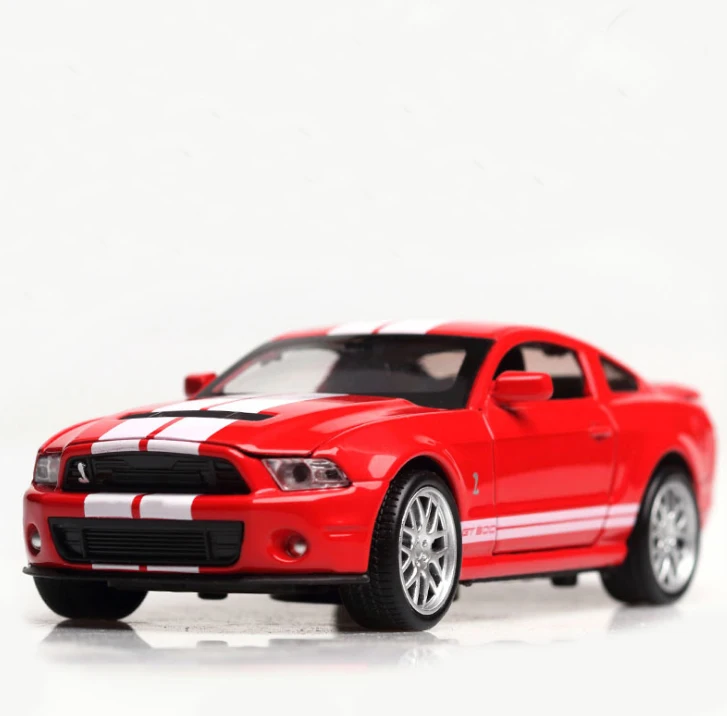 Игрушечный автомобиль Mustang GT500 Металлическая машинка из сплава с подсветкой и