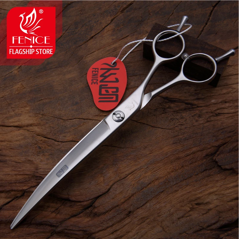 Fenice изогнутые профессиональные ножницы для домашних животных ножницы для стрижки для собак и кошек Япония 440C 6,0/6,5/7,0/7,5 дюймов Собака Щенок Собака ножницы для стрижки животных