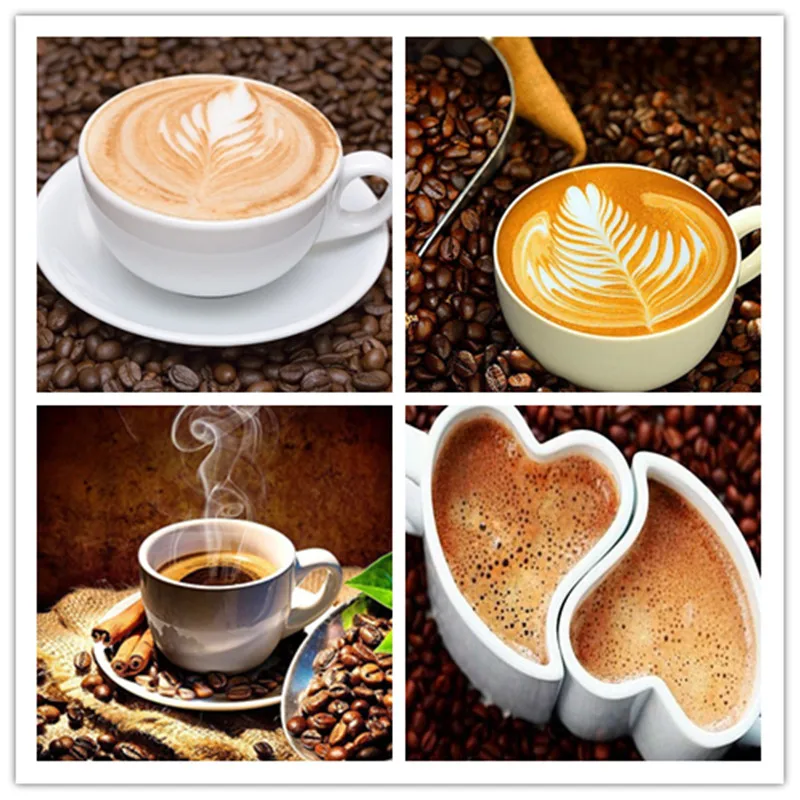 Новинка 5D картина из бисера пейзаж кофейная чашка Diy Полный сверлильный Алмазная