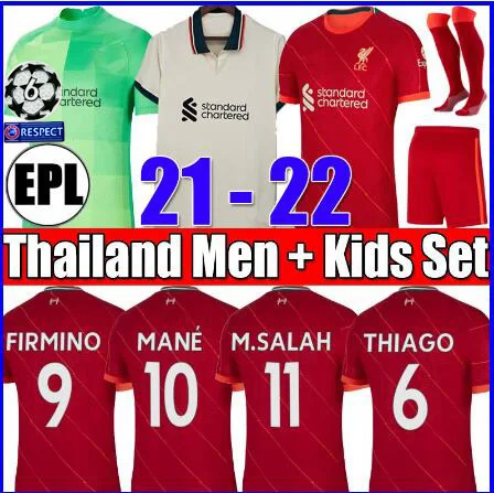 

21 22 New LVP liverpooling soccer jerseys M.SALAH ALEXANDER HENDERSON DIOGO J ORIGI adult +kids football jersey shirts S-3XL