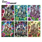 Когда-нибудь момент алмазов картина для самостоятельного раскрашивания со стразами отделки стен красочные загородный грибной домик камни в форме ромба из смолы дрель ручной работы 5L1051