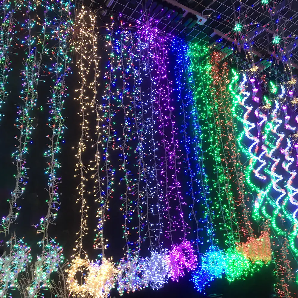 Рождественское украшение гирлянда 4 м 400 светодиодный фейерверк USB 8 режимов