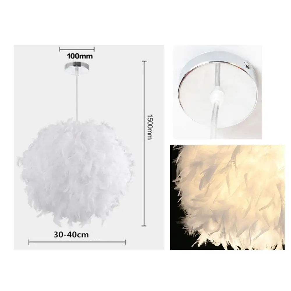 

Modern Pendant Light Feather Romantic Dreamy Droplight Bedroom Living Room Parlor Hanging Lamp E27 Max 5W