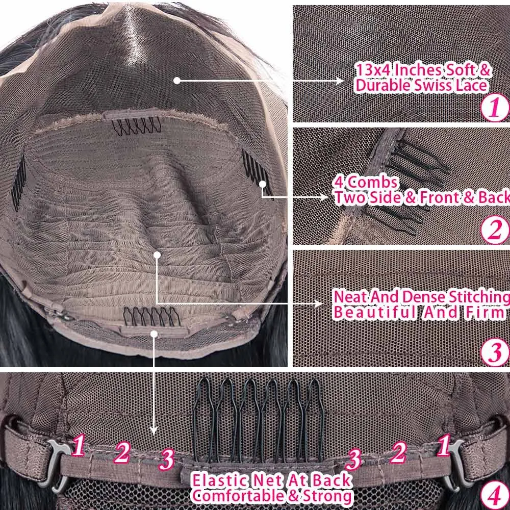 Парики из натуральных волос на кружеве для черных женщин Remy 13x4 150% бразильский парик из натуральных волос