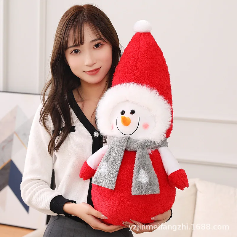 

New Product Shu Cotton Wool Scarf Christmas Snowman Doll Christmas Plush Toys Children's Shopping Mall Christmas Gifts