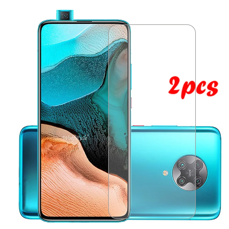 2PCS para Xiaomi Redmi note K30 Pro de Redmi K30 Pro de templado de vidrio de la pegamento pel&iacute;cula 9H HD pantalla Protector para Xiaomi Redmi note K30 Pro-0