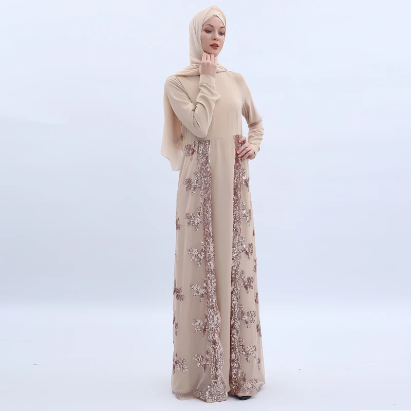 Sequin Abaya Turkish Dresses Dubai Hijab Muslim Dress Caftan Islam Clothing Abayas For Women Kaftan Tesettur Ebise Djelaba Femme