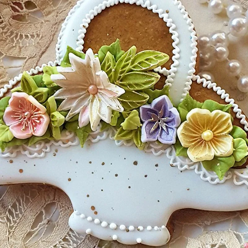 1 шт. силиконовая форма для помадки розовый цветок утренняя слава Маргаритка