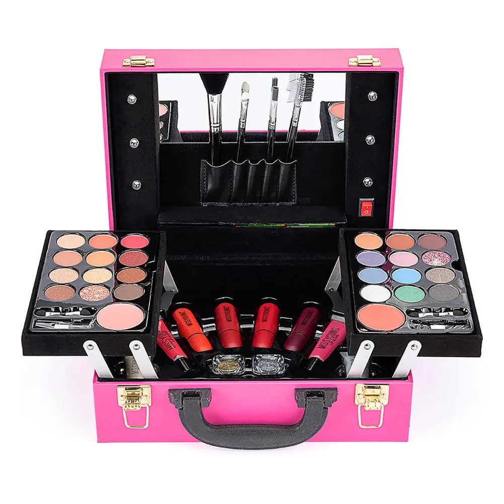 

Makeup Kit For Women Portable Full Makeup Set For Quick Dressing With Lipstick Lip Gloss Eye Shadow Mascara Blush Lip Pencil And
