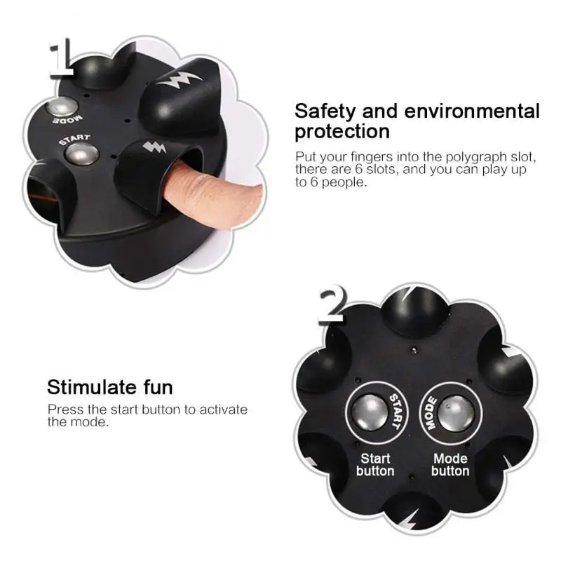 Палец Электрический шок Полиграф Забавный шокирующий выстрел рулетка игра