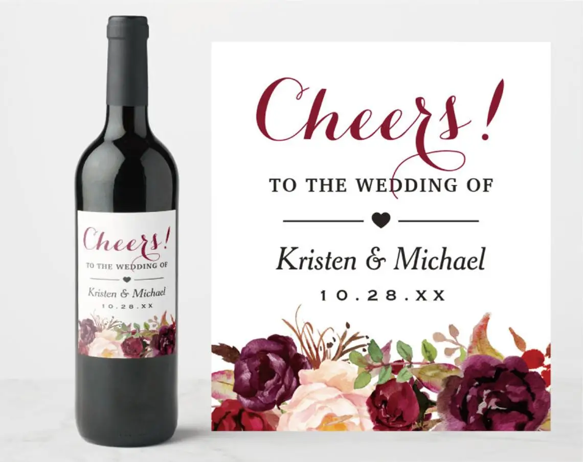В количестве 20 штук с Персонализированные пользовательские фото винная бутылка