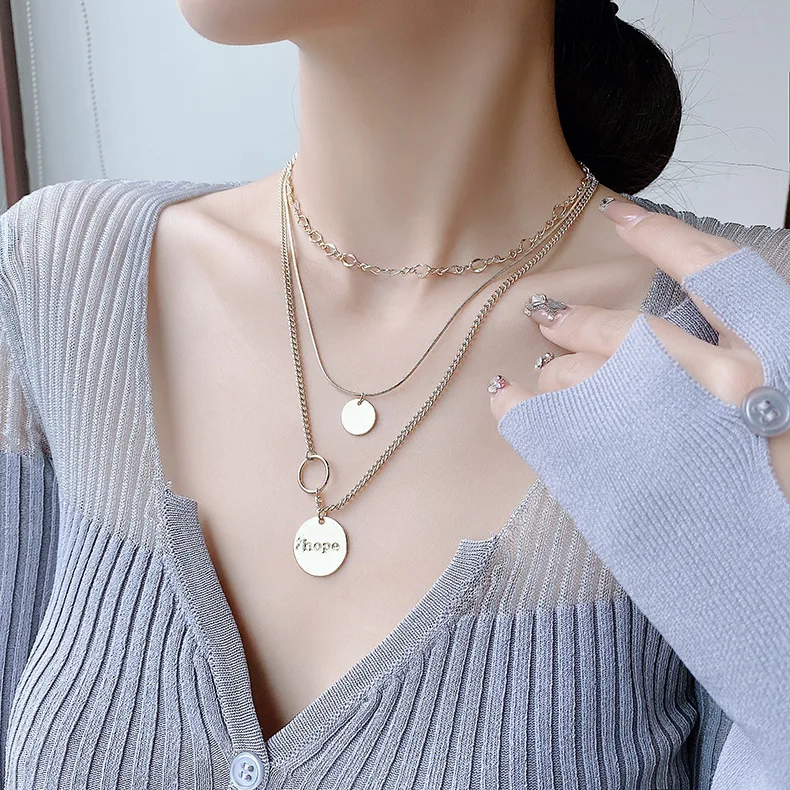 Золотистая Серебристая стая Женская цепочка чокеры Модные металлические