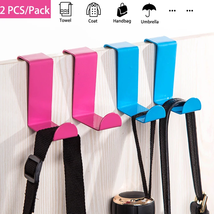 2 шт. вешалка для дверей из нержавеющей стали крючок одежды пальто полотенец