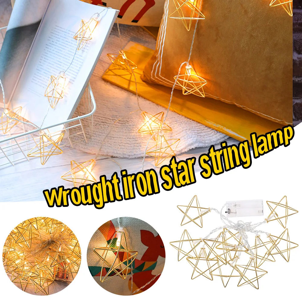 

1,5/3,0 м 10/20 светодиодов, Рождественское украшение, пентаграмма, светодиодная гирлянда, праздничное домашнее украшение для вечеринки, Рождест...