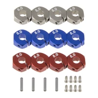 4pcsset 12mm metal wheel hex hub for 110 rc car rc crawler 5mm 6mm 7mm thickness rc accessories