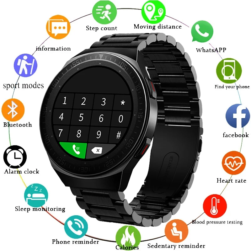 2021 Новый Bluetooth наручные Смарт часы с Для мужчин 8G карты памяти музыкальный плеер