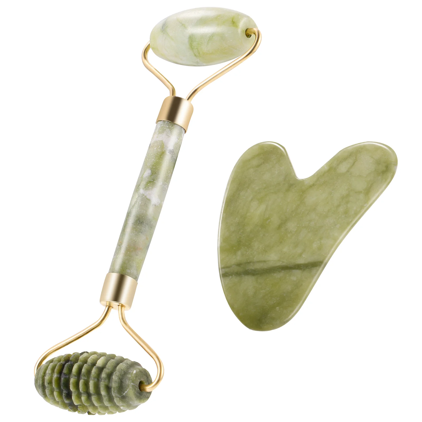 

Lurrose Massaging Scraping Plate and Roller Set Manual Tool Traditional Facial Scraper Tool