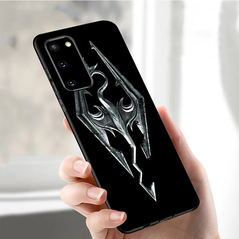 Чехол-накладка для Samsung S20 S10 S9 S8 S7 edge Plus Lite Note 8 9 10 A6 A7 A8 A9 2018 с логотипом Skyrim |