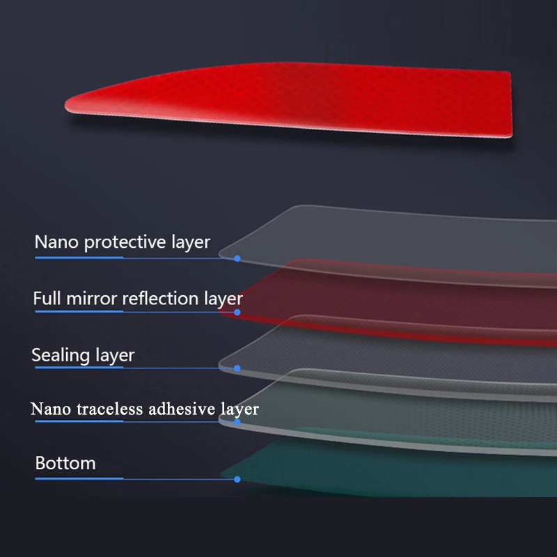 Предупреждающая лента Nano Светоотражающая наклейка для автомобиля бесследная