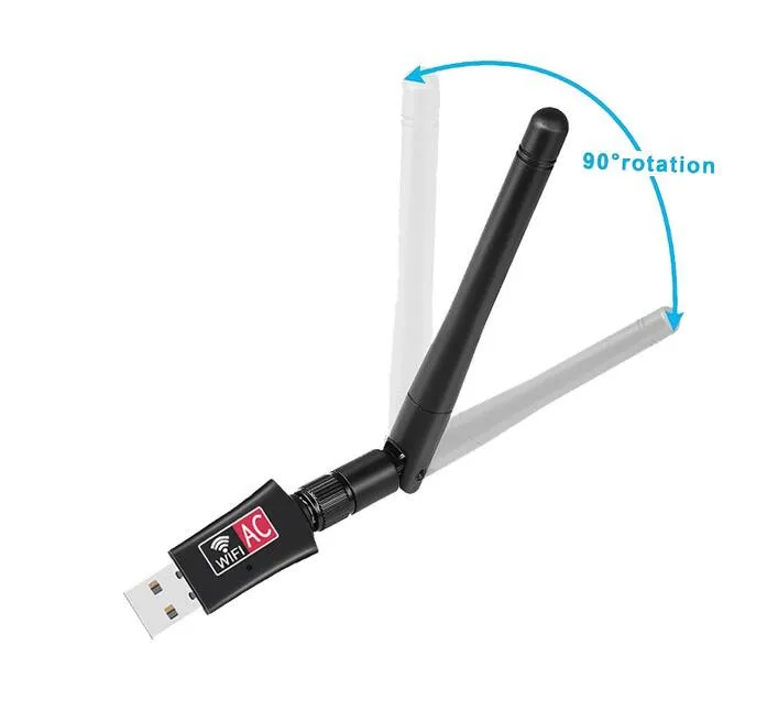 Беспроводной USB Wi Fi адаптер AC600 Двухдиапазонный 600 Мбит/с 2 4 ГГц 5 с антенной ПК