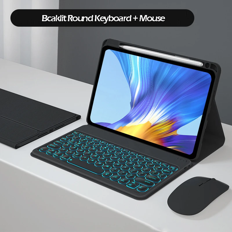 

Backlit Keyboard Case for iPad 5th 6th 7th 8th Pro 11 inch Bluetooth Mouse for iPad Air 4 3 2 1 10.5 10.2 2020 Case 9.7 Funda