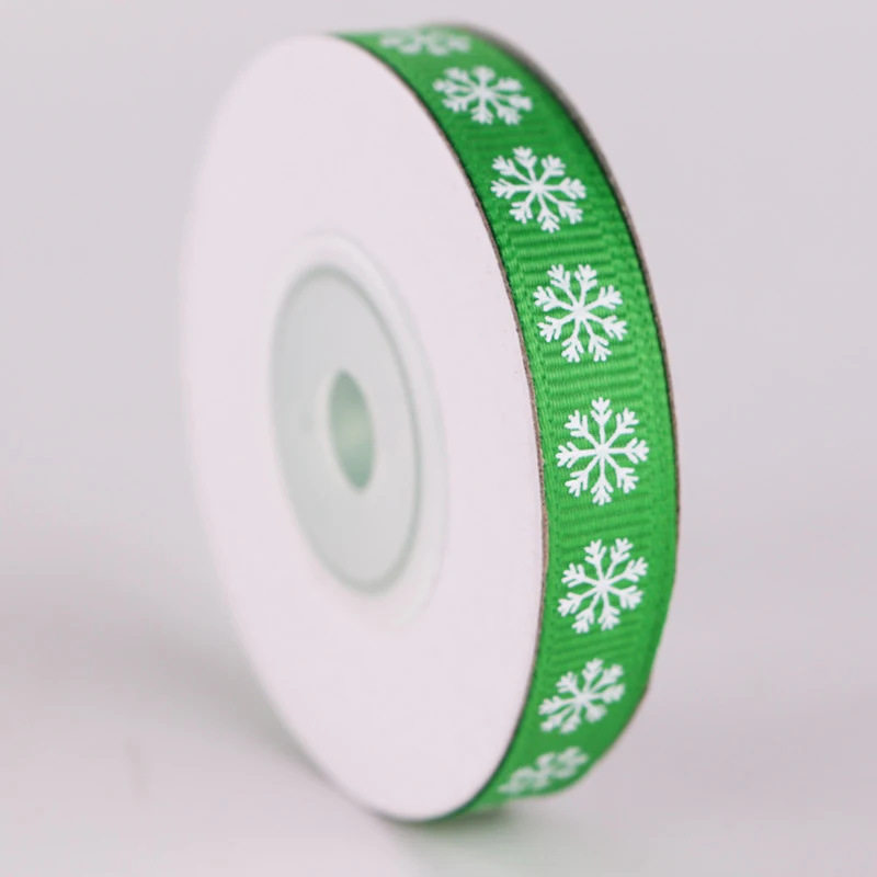 Новогодние 2 м/лот 3/8 ''(10 мм) бело-красный снег DIY Рождественский подарок принт