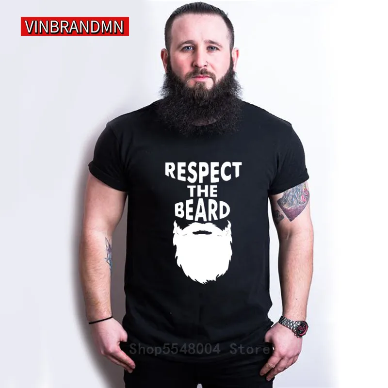 Мужская футболка в стиле хип хоп Funny Respect the beard модная Харадзюку символическая