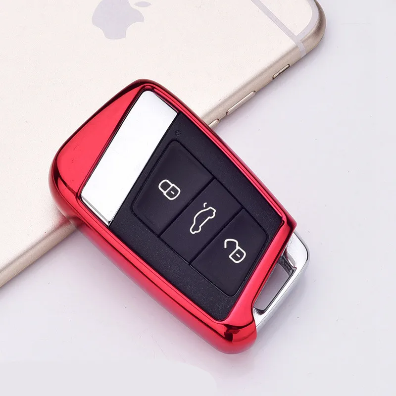 Мягкий ТПУ защитный чехол для ключа дистанционного управления Skoda Superb A7 Volkswagen Passat