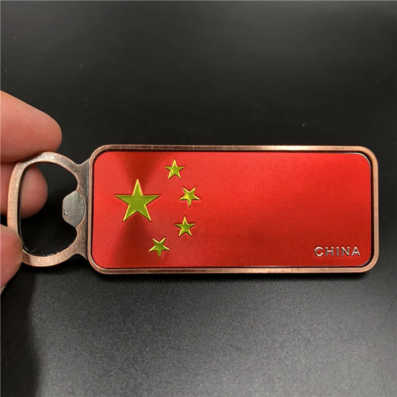 Сувенирная открывалка для бутылок с китайским флагом креативные декоративные