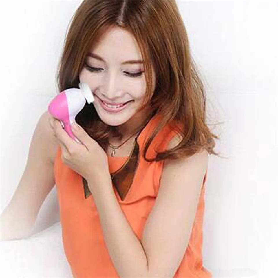 

Electric Body Face Skin Care Cleaning Wash Brush SPA Facial Cleansing Devices Beauty Relief Massage With Latex Soft Sponge