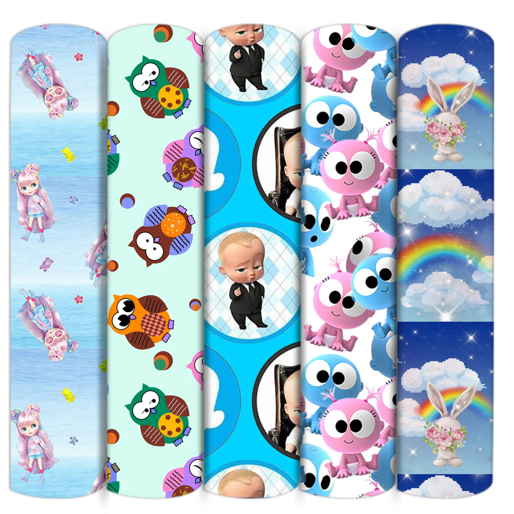 Мультяшная ткань из полиэстера и хлопка лоскутное шитье детская стеганое платье