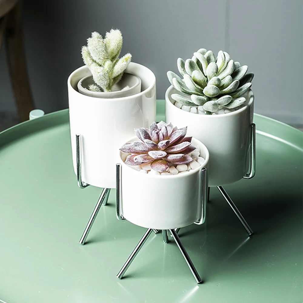 Металлическая стойка-подставка в скандинавском стиле держатель для сада