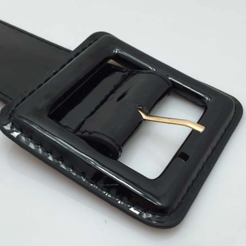 

2021 New Designer Women's Cute Black White Wide Leather Waist Belt Female Decorative Strap Belts For Women Dresses