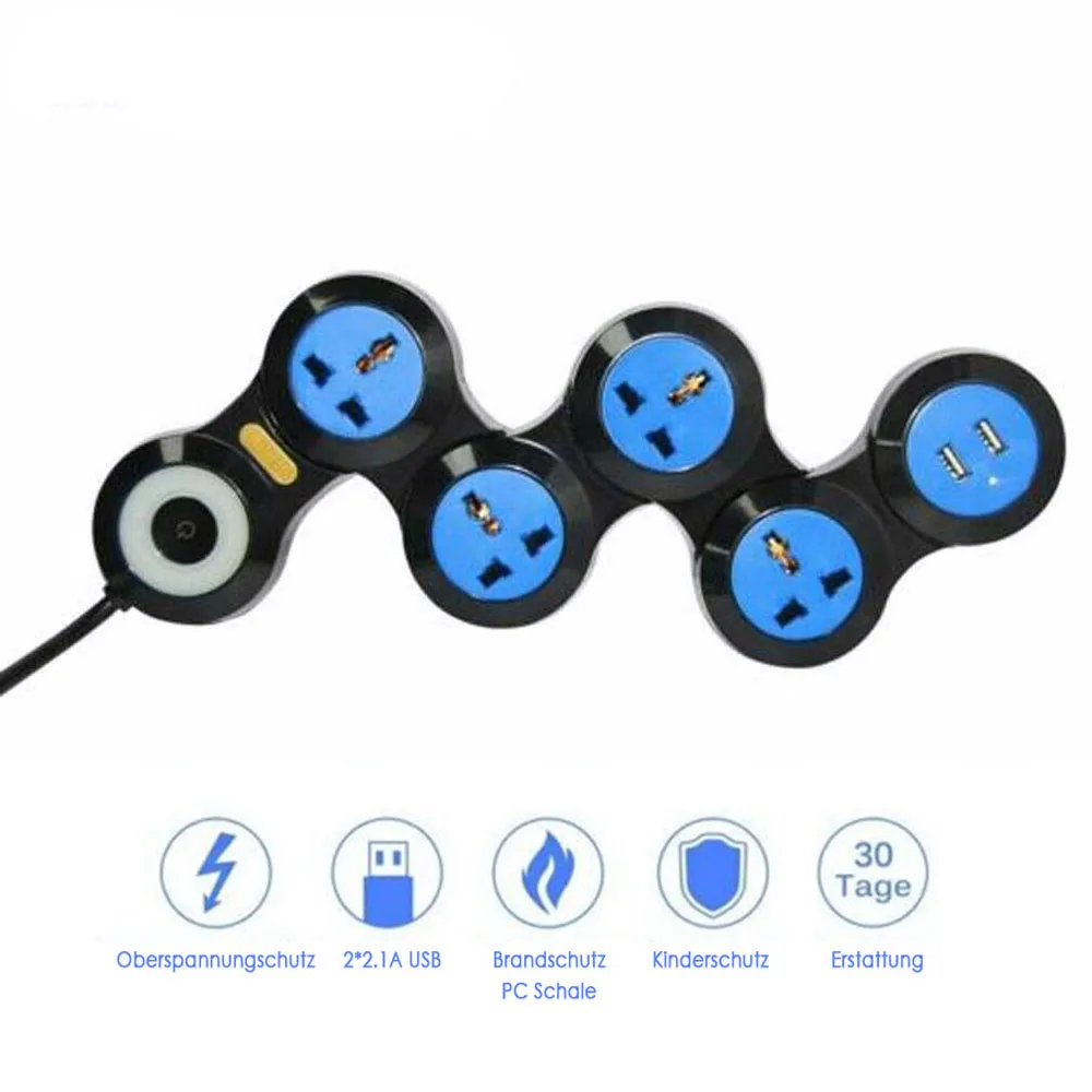 Креативная деформация розетки для источника питания многофункциональная USB