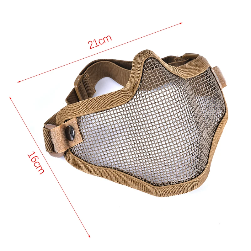 Металлическая сетка полумаска для лица Тактический Защитный страйк пейнтбол