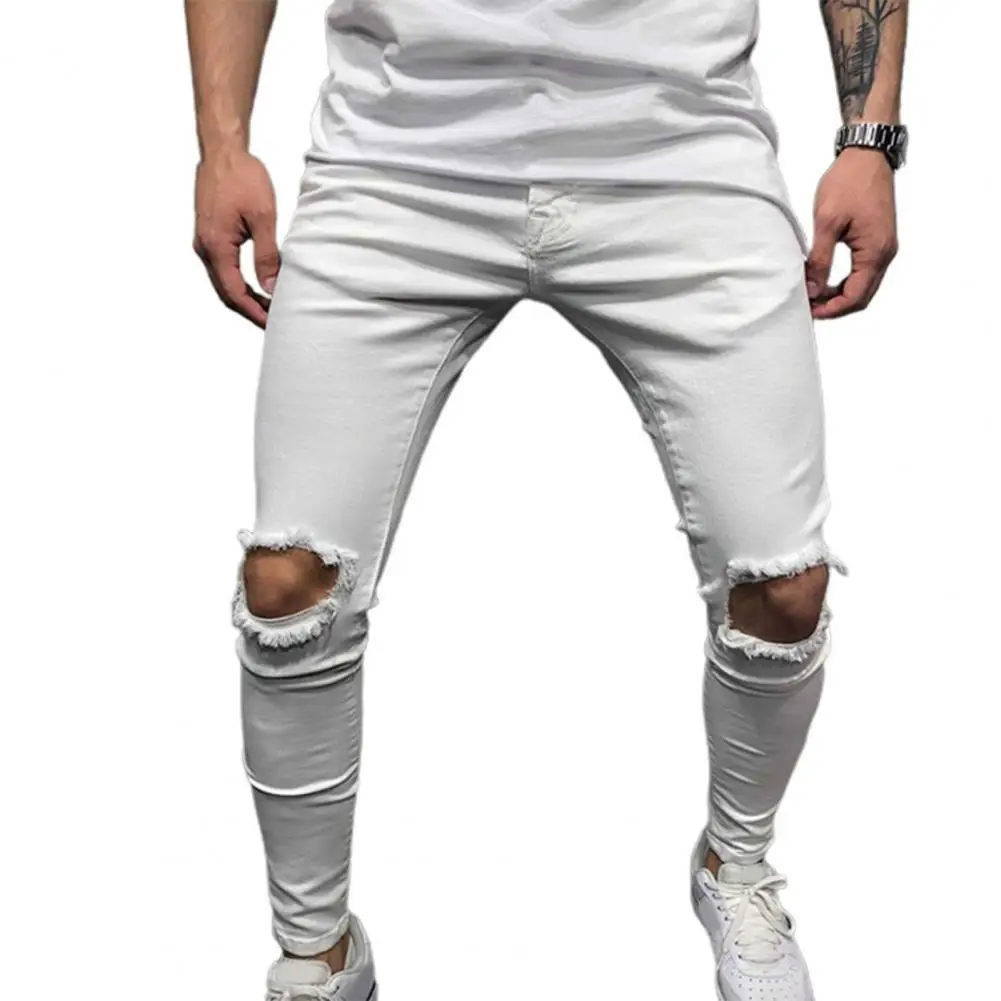 

Cool Fabulous Casual Men Pants Ankle Length Trousers Zipper Fly for Home
