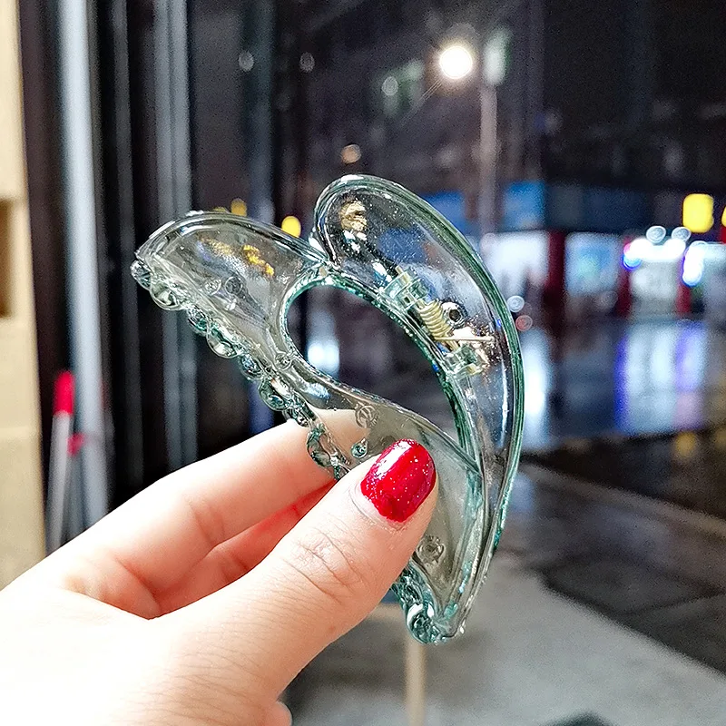 Новая мода Простой Прозрачный карамельный цвет большой зажим заколка для волос