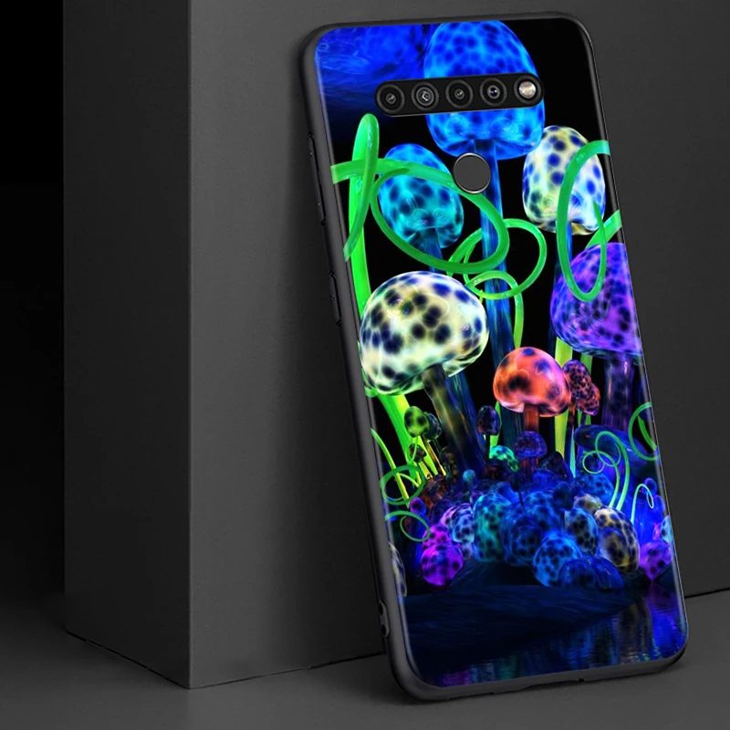

Weird Trippy Mushroom for LG G8 G8S G8X V30 V35 V40 V50 V60 ThinQ Q60 K40 K50 K51 K61 K71 K92 K62 Soft Black Phone Case