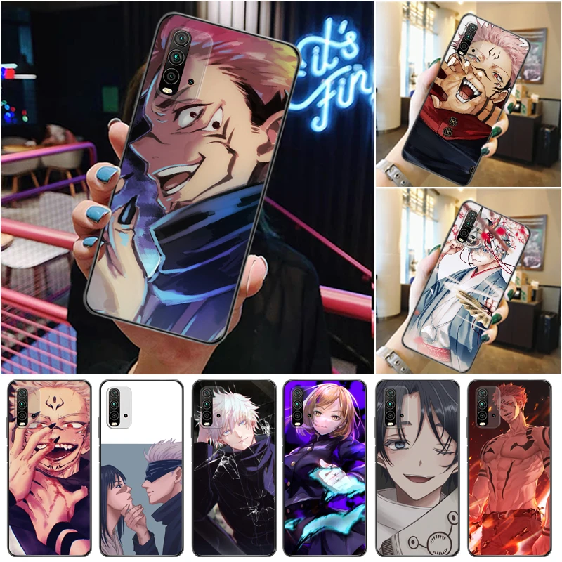 

Jujutsu Kaisen Fushiguro Megumi Sukuna Yuji Itadori Satoru Gojo Phone Case For Xiaomi Redmi 9 9T 9A Pro Carcasa Coque