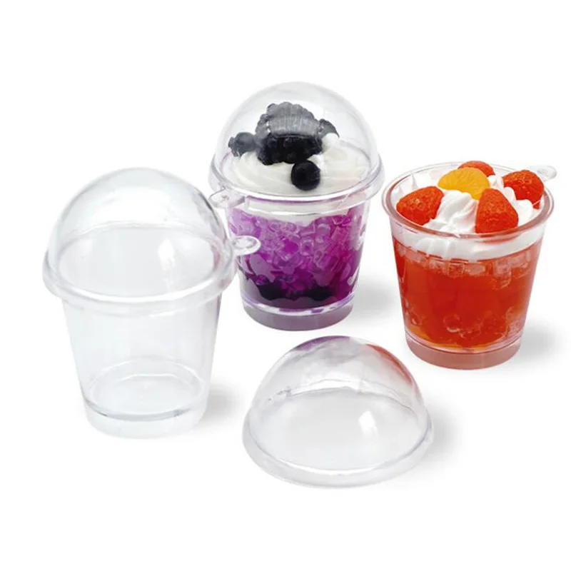 Прозрачная пластиковая мини коробка для попкорна чашка мороженого конфет