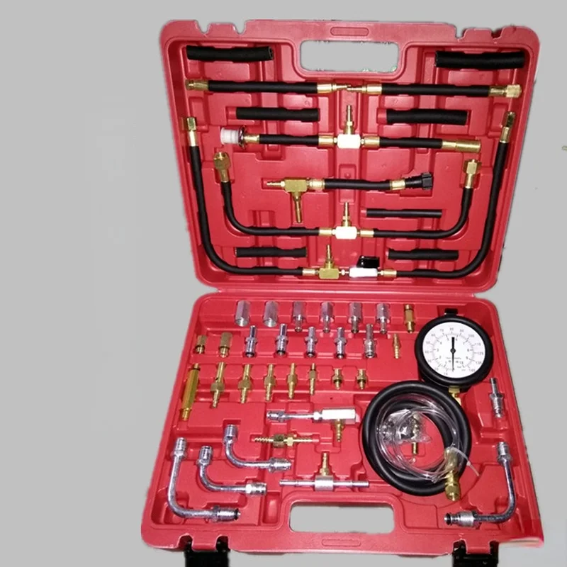 

TU-443 Fuel Gasoline Diesel Pressure Tester Gasline Injector Pump Pressure Gauge Kit Fuel Pressure Tester 0-140PSI