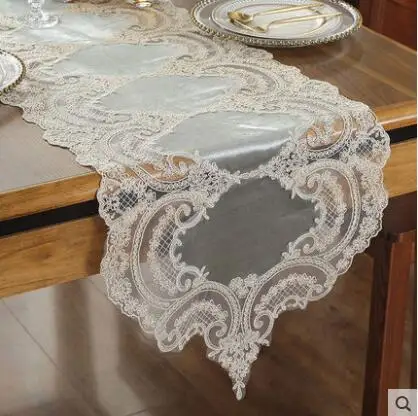 Европа вышитая настольная дорожка флаг покрытие стола кружева Элитные ТВ шкаф