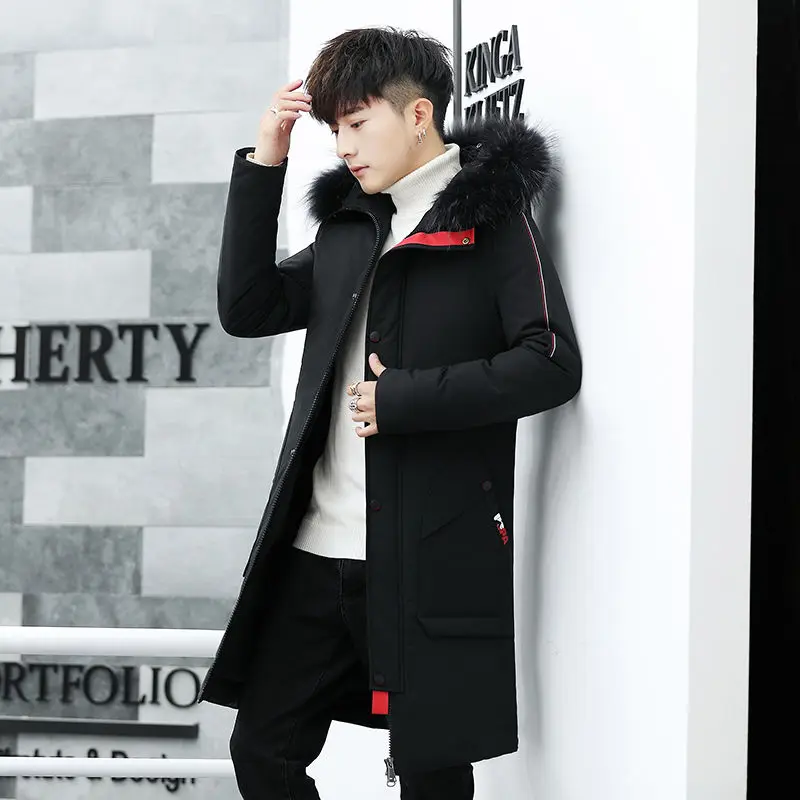 Зимняя парка Мужская однотонная куртка 2019 Новое поступление плотное теплое